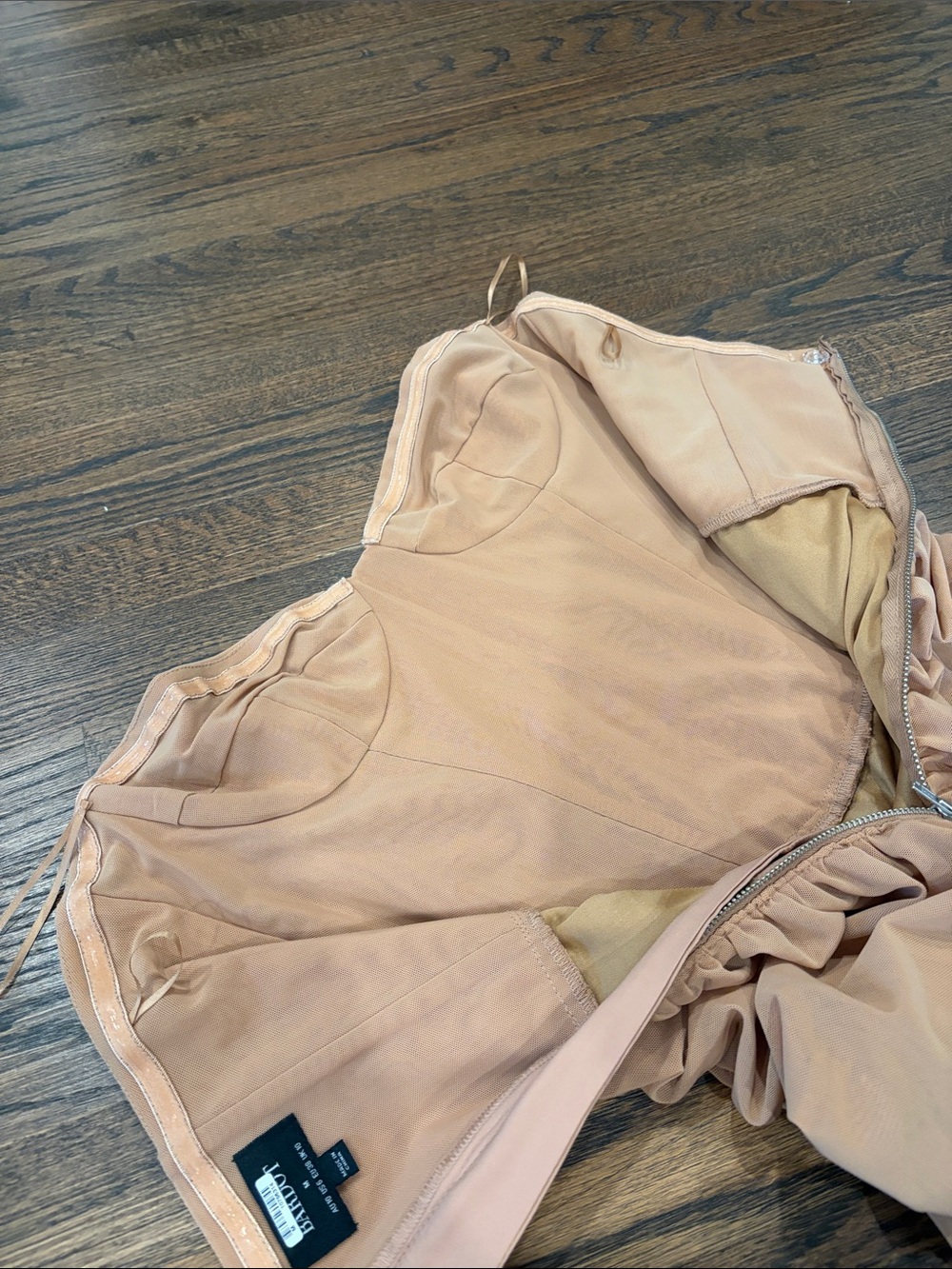 Strapless Ruched Midi Dress - Picture 4 of 8